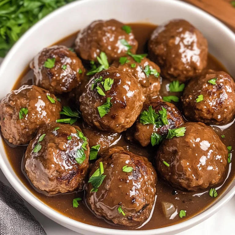 Tasty Slow Cooker Salisbury Steak Meatballs Recipe