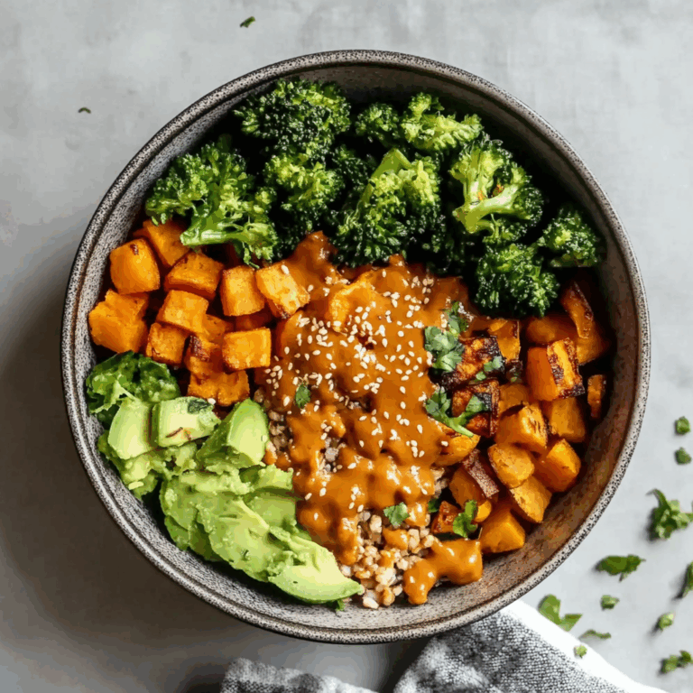 Thai Peanut Sweet Potato Buddha Bowl
