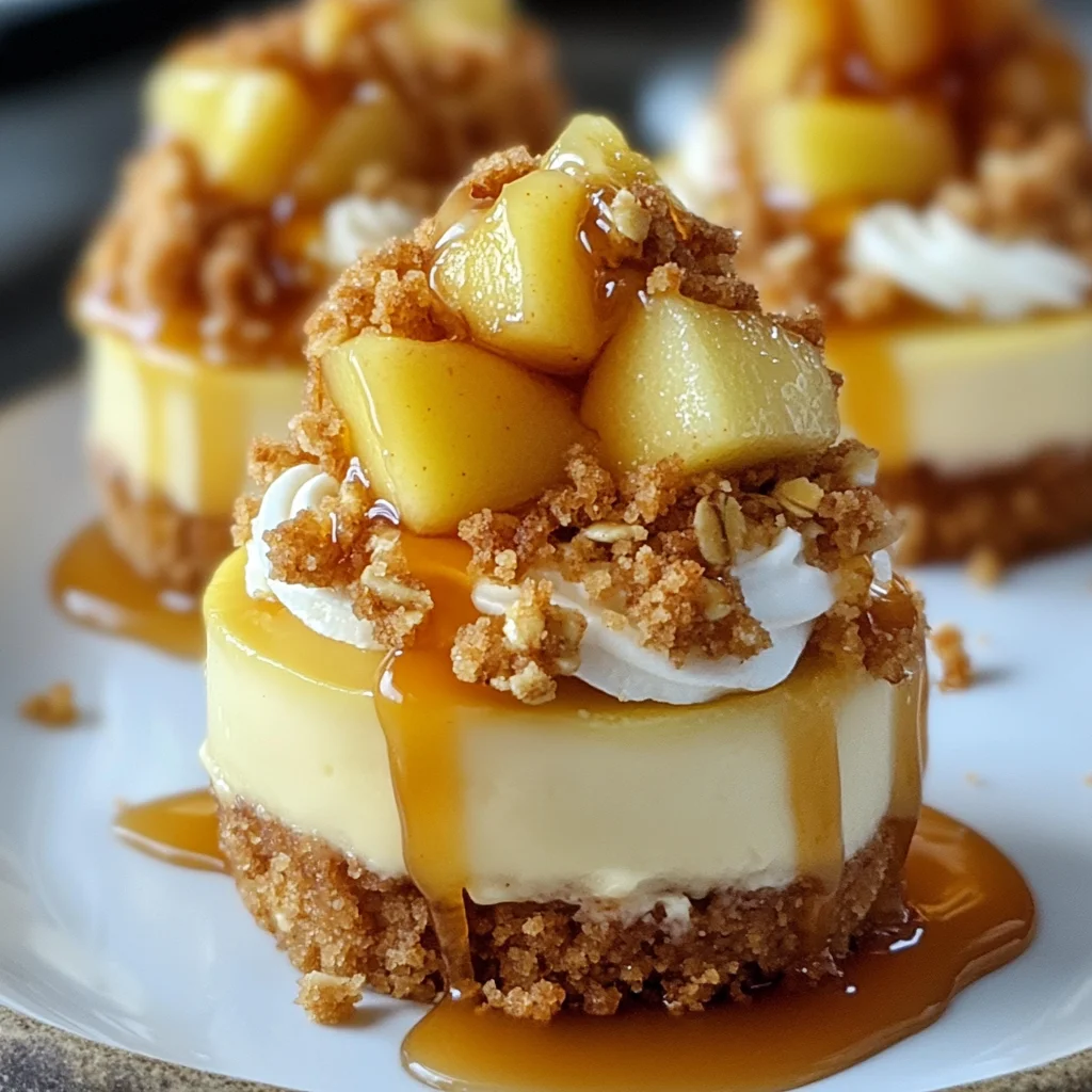 Apple Crisp Mini Cheesecakes