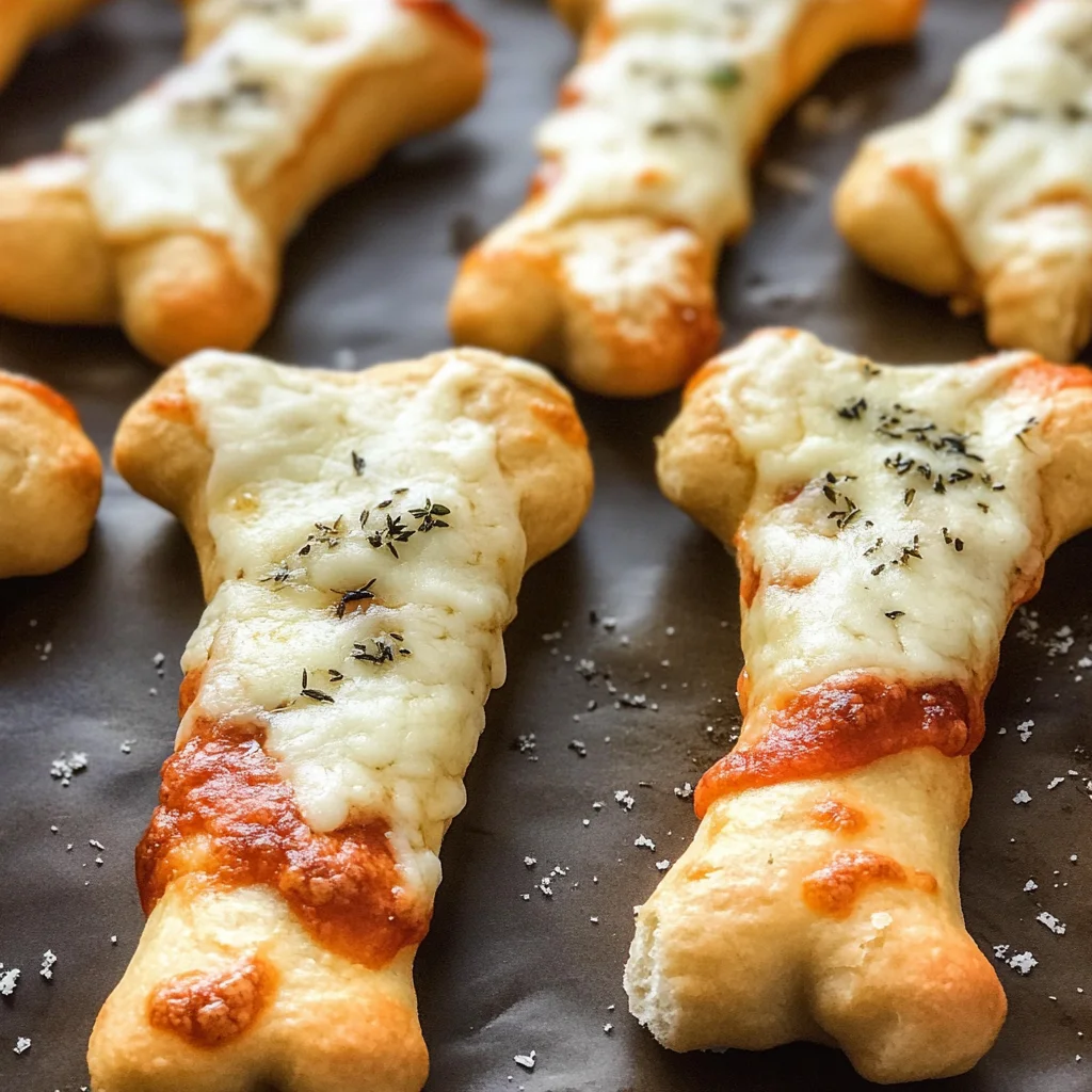 Cheesy Halloween Breadstick Bones