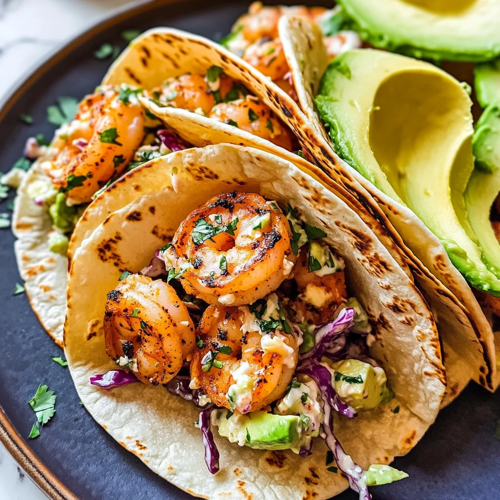 Cilantro Lime Shrimp Tacos with Creamy Slaw