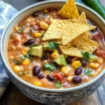 Crockpot Vegetarian Tortilla Soup