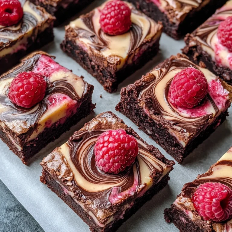 Decadent Raspberry Swirl Brownies