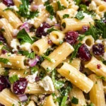 Feta & Cranberry Rigatoni Salad with Lemon Vinaigrette