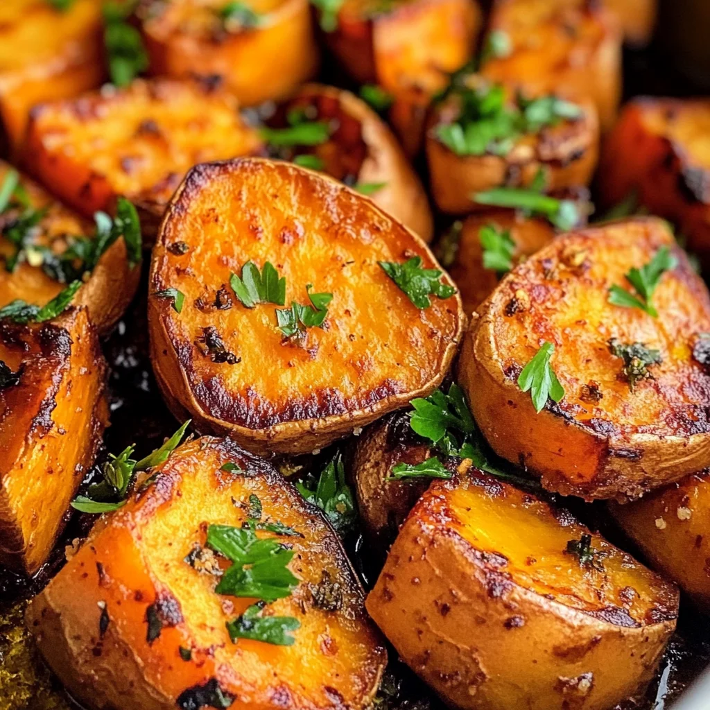 Garlic Butter Roasted Sweet Potatoes: A Delicious and Easy Recipe