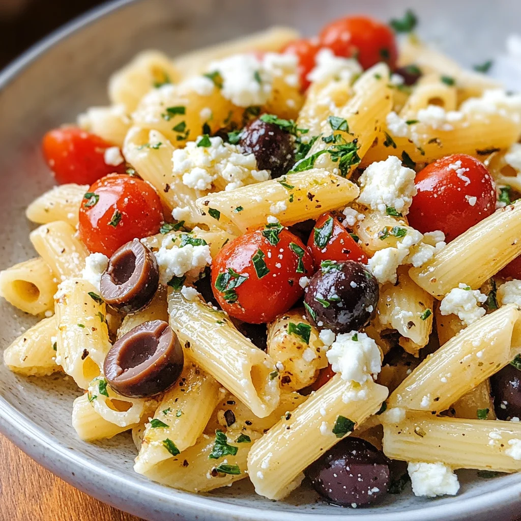 Greek Pasta with Feta and Olives (25-Minutes)