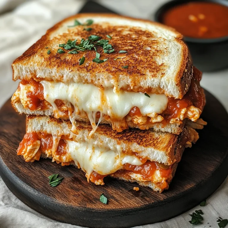 Lazy Chicken Parmesan Grilled Cheese