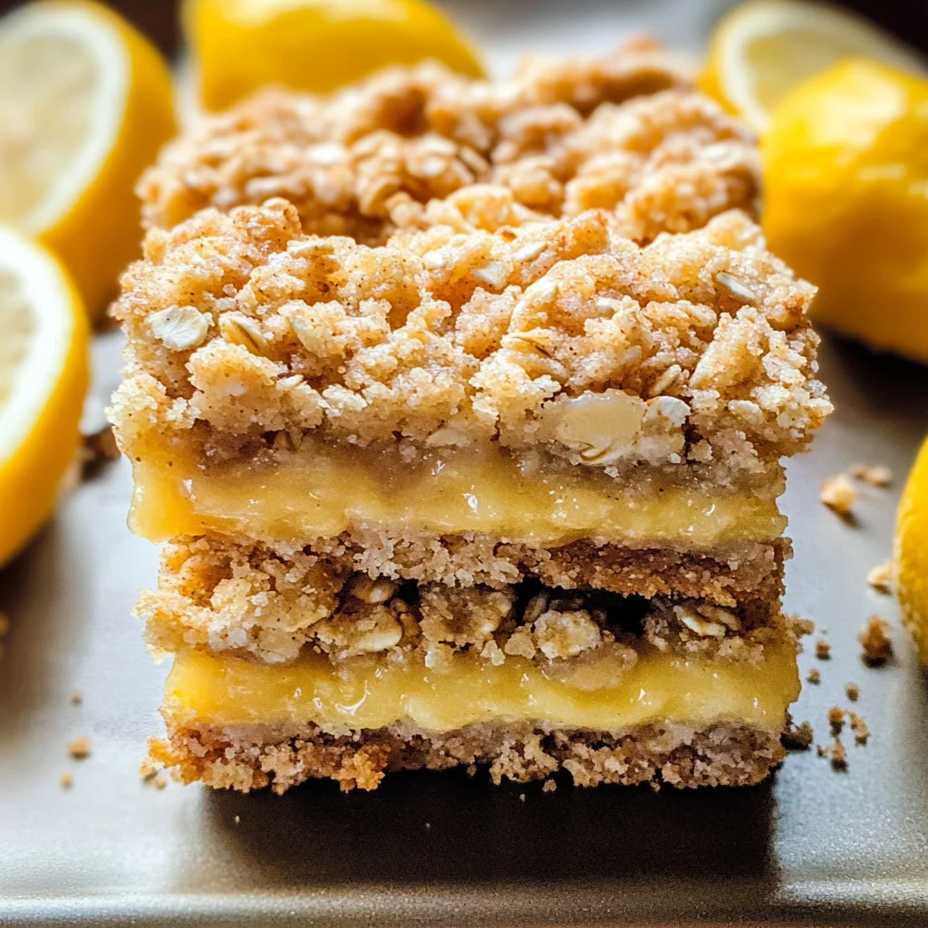Lemon Oatmeal Crumble Bars