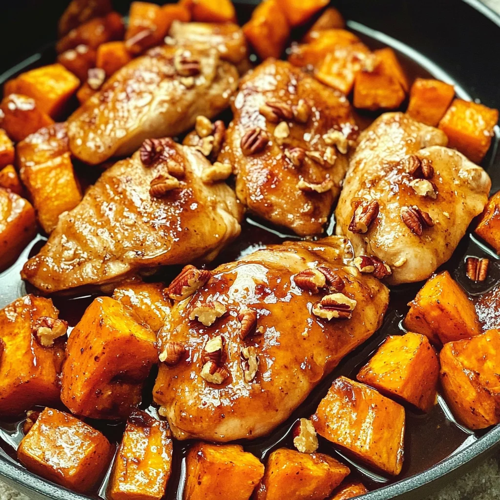 Maple-Glazed Chicken with Sweet Potatoes