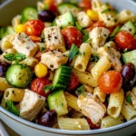 Mediterranean Chicken Pasta Salad