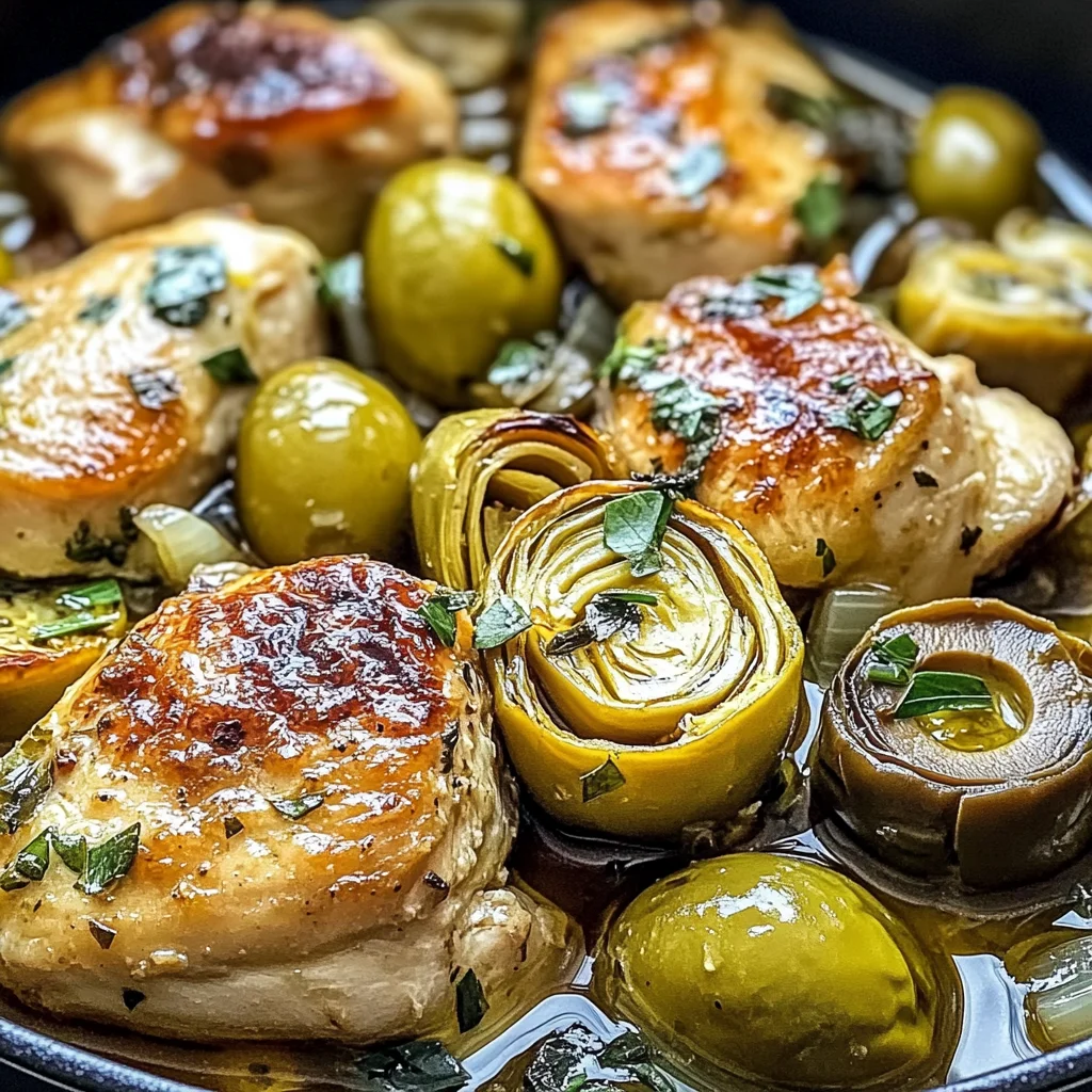 Mediterranean Lemon Chicken with Artichokes & Olives