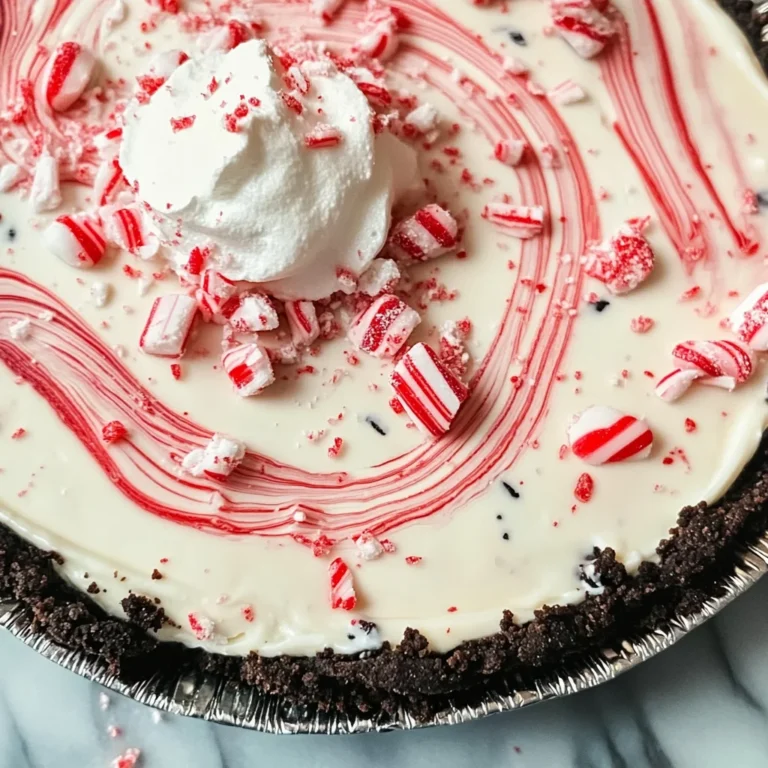 No Bake Christmas Peppermint Pie