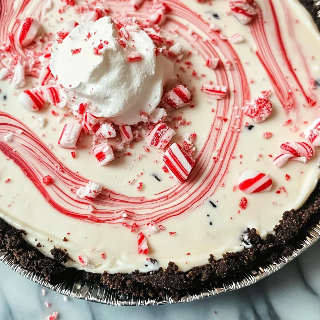 No Bake Christmas Peppermint Pie