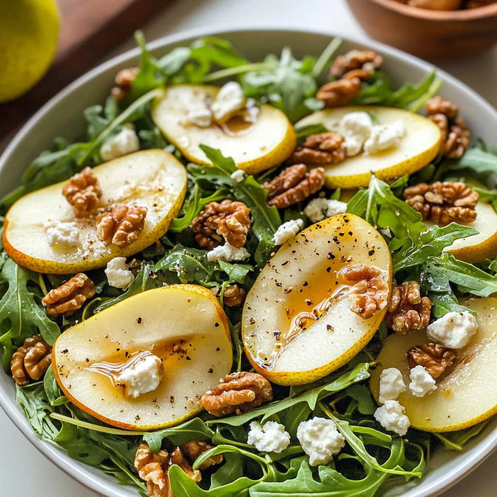 Pear and Arugula Salad with Honey Vinaigrette