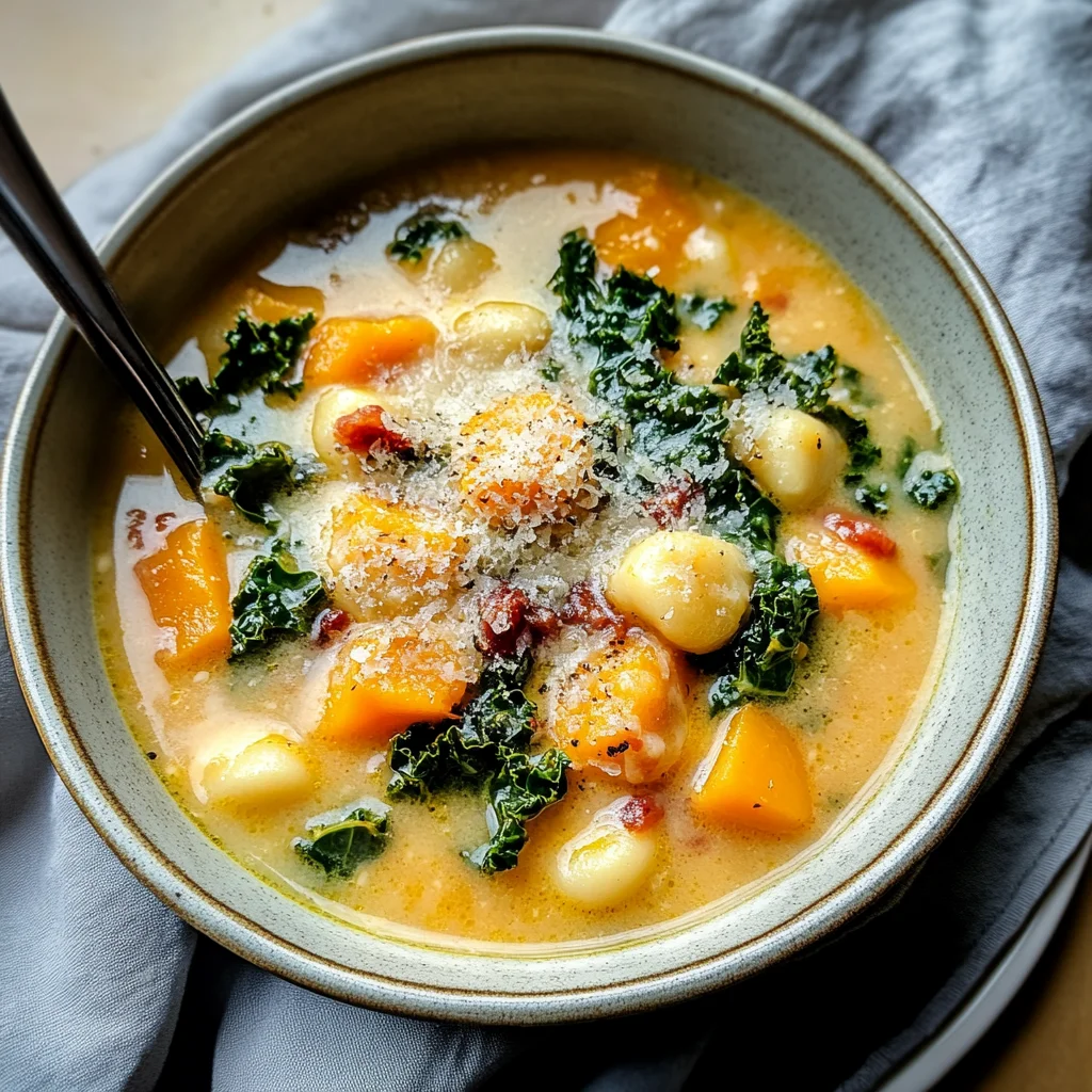Savory Butternut Squash Gnocchi Soup