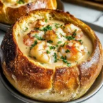 Stuffed Seafood Soup Bread Bowl
