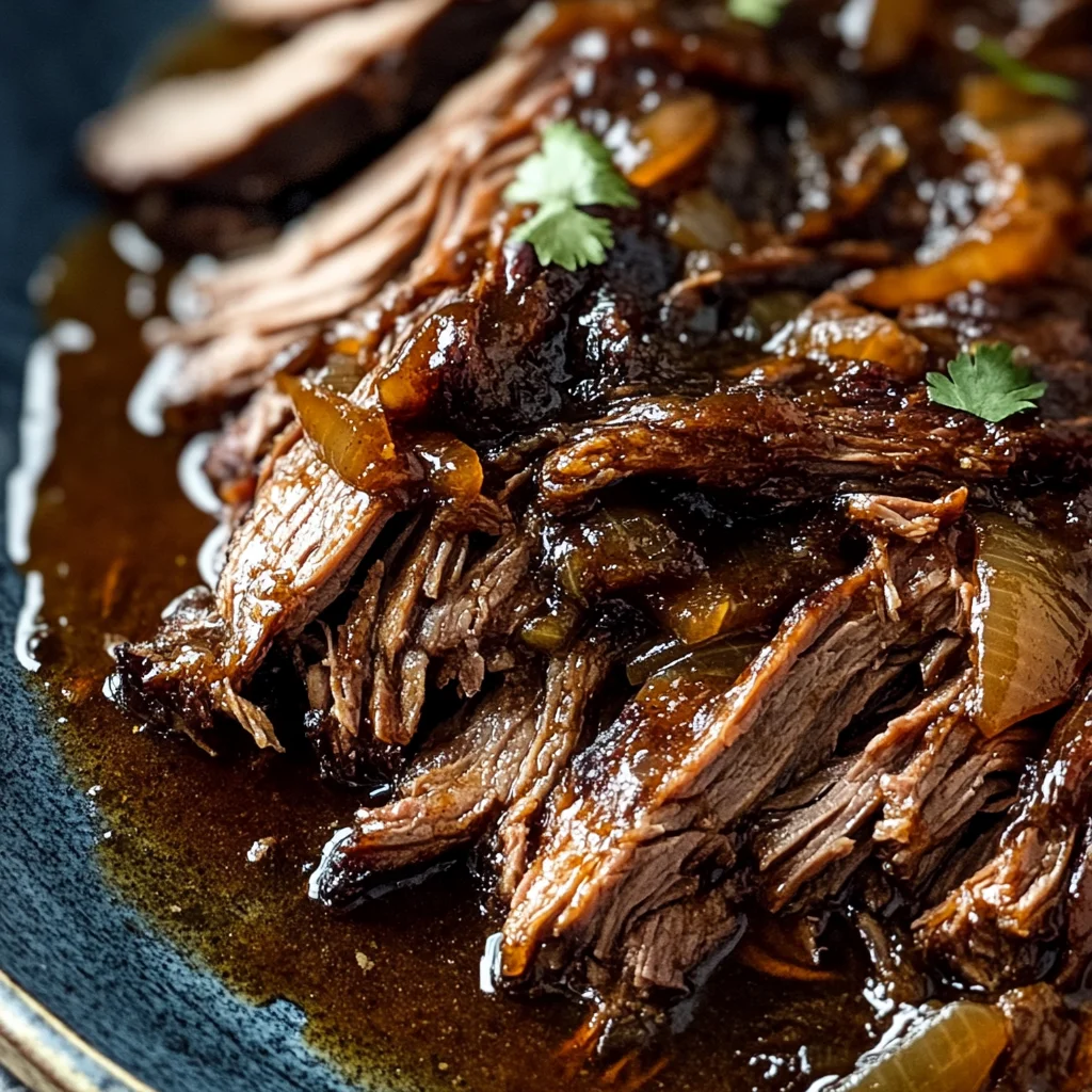Sweet & Savory Caramelized Pulled Beef Brisket