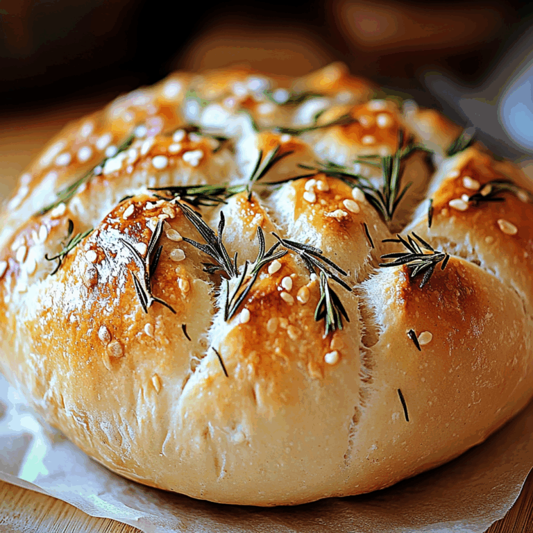 Easy Roasted Garlic Rosemary Artisan Bread – The Best Homemade Loaf