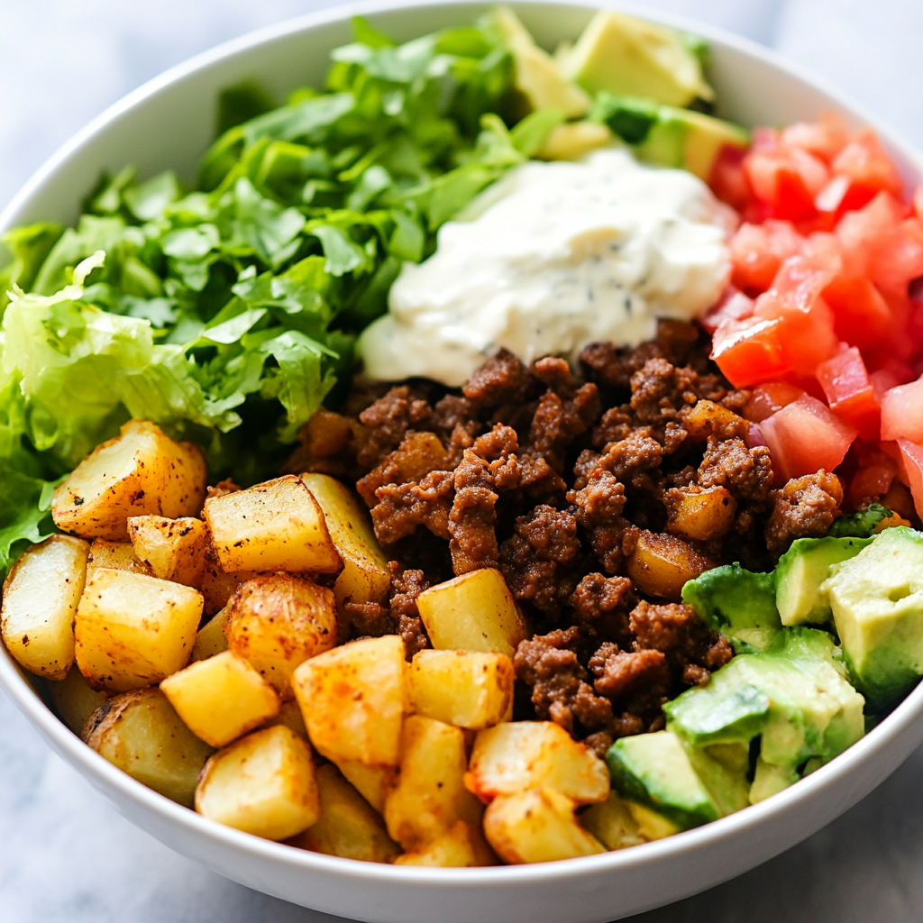 Loaded Potato Taco Bowl