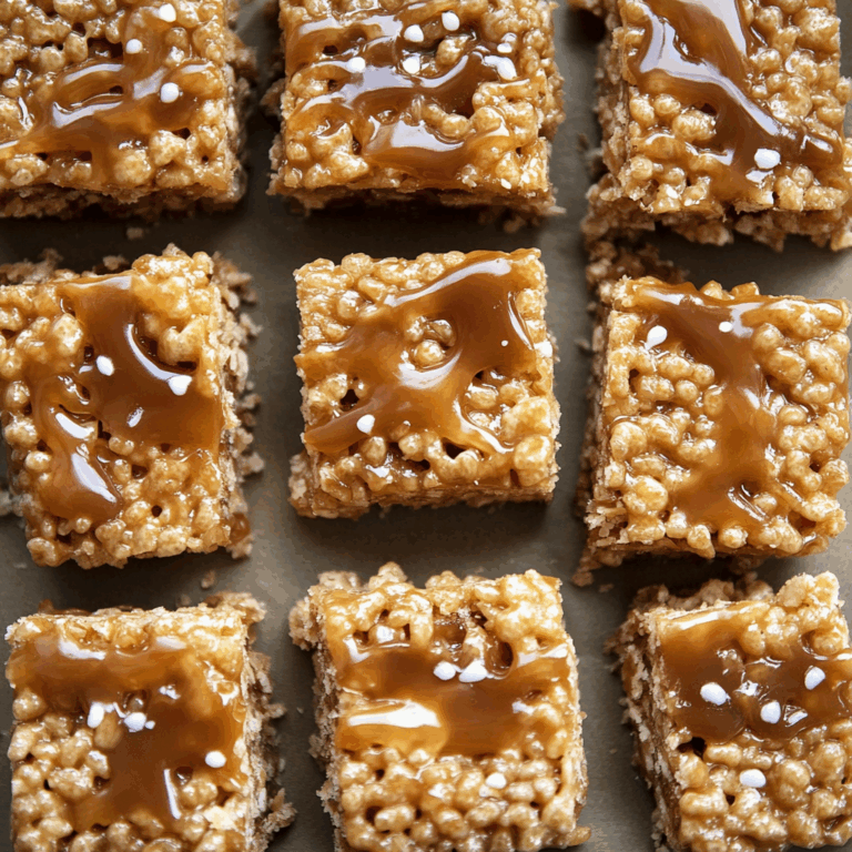 Salted Caramel Rice Krispie Treats: A Sweet & Salty Indulgence