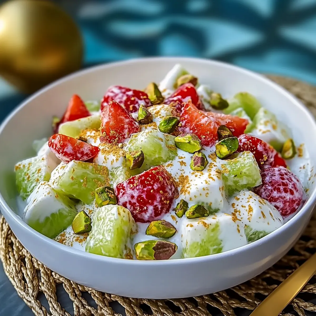 Traditional Watergate Fruit Salad with Pistachios