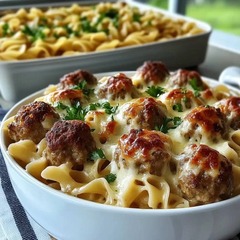 Swedish Meatball Noodle Bake