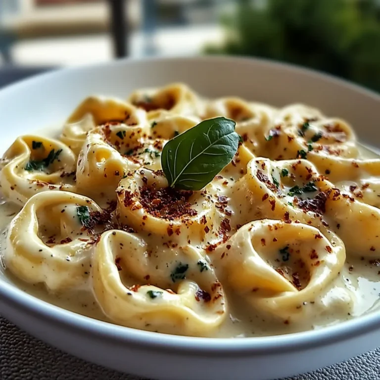 Creamy Crockpot Tortellini Alfredo