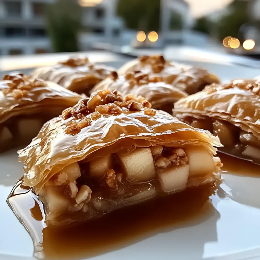 Apple Pie Baklava with Maple Syrup