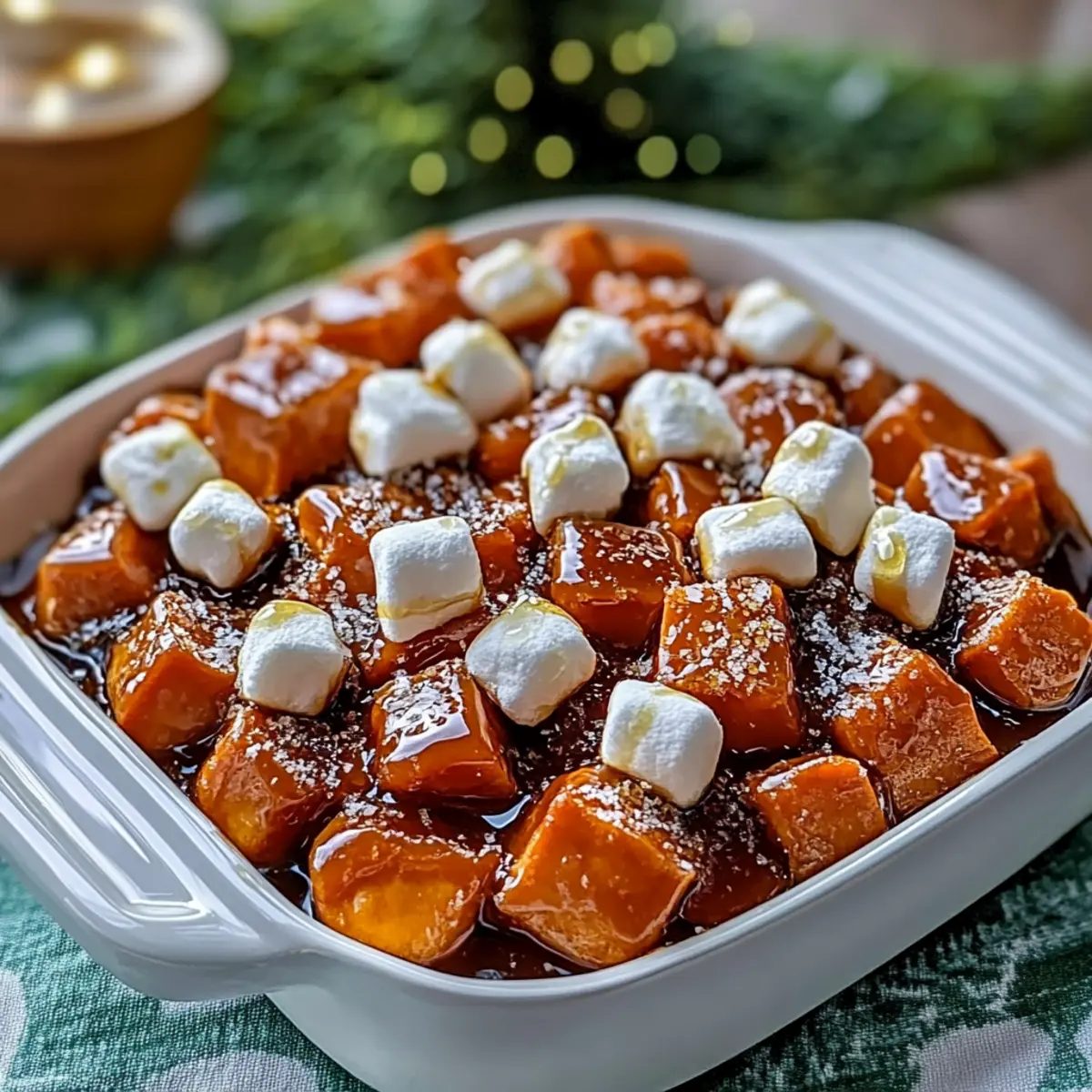 Glazed Candied Sweet Potatoes With Marshmallows