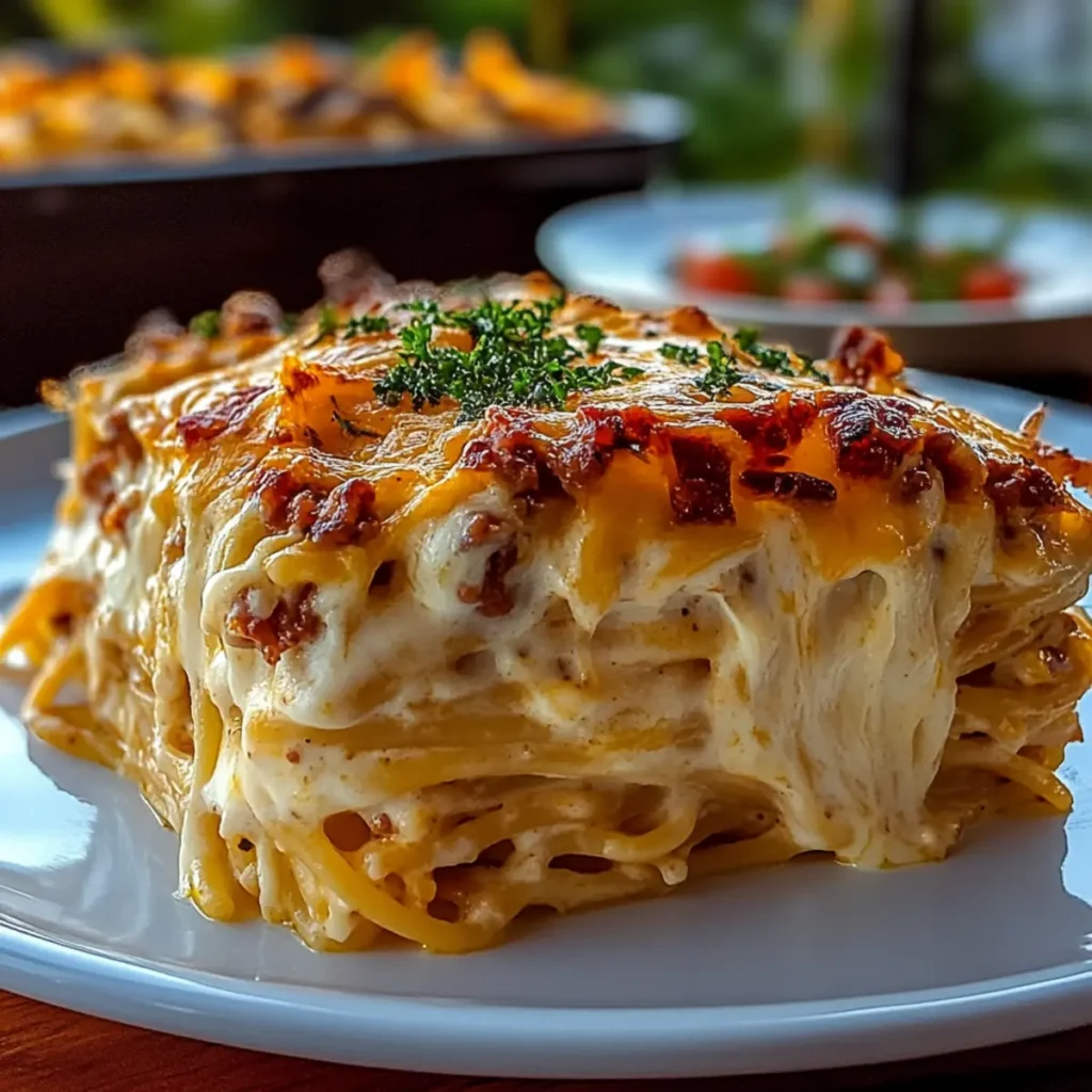 Creamy Southern Spaghetti Bake
