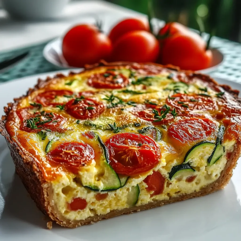 Crustless Zucchini Tomato Quiche