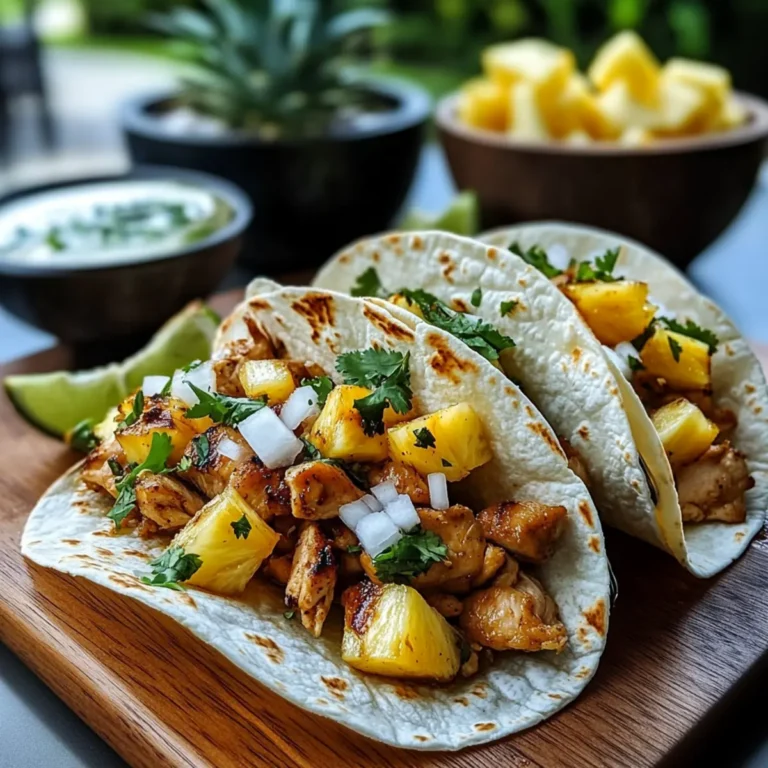 One Pan Chicken and Pineapple Tacos