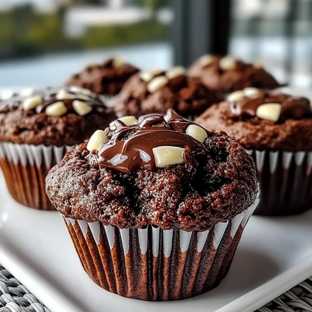 Double Chocolate Zucchini Muffins