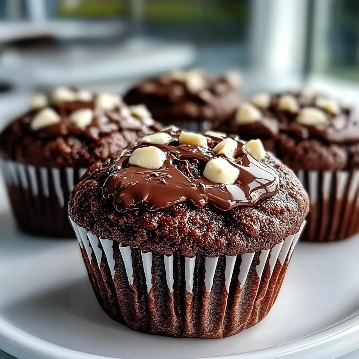 Double Chocolate Zucchini Muffins
