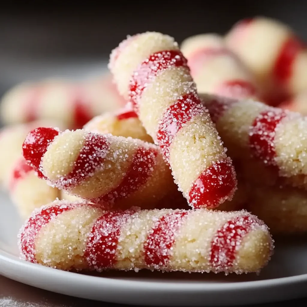 Crispy Candy Cane Cookies