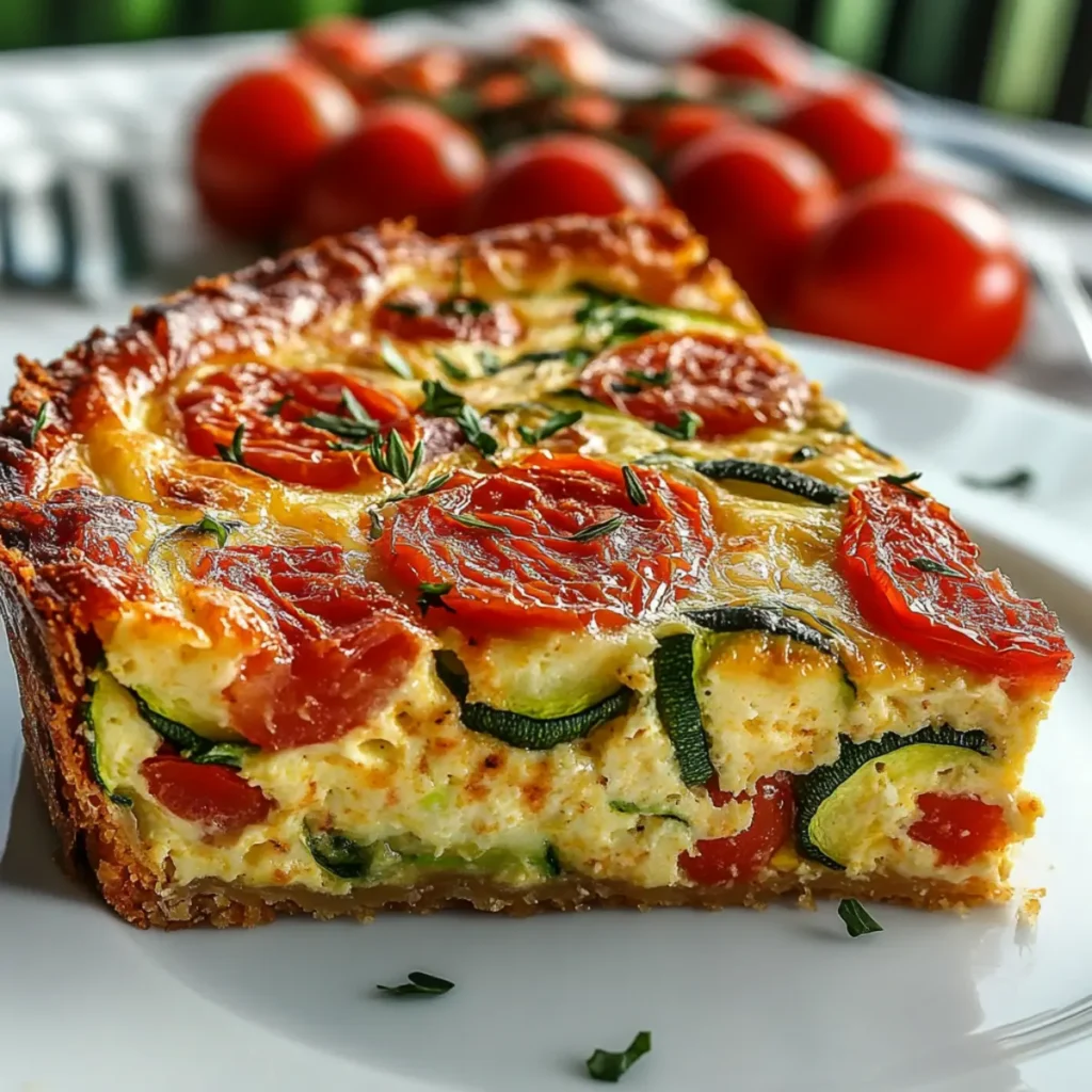 Crustless Zucchini Tomato Quiche