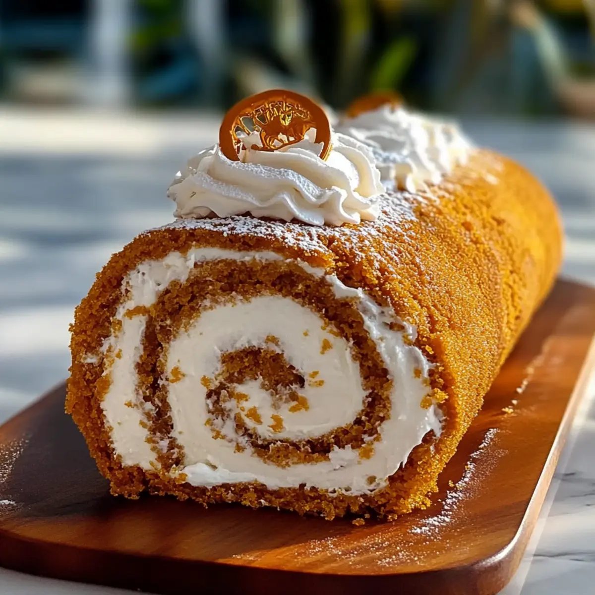 Classic Pumpkin Roll with Creamy Filling