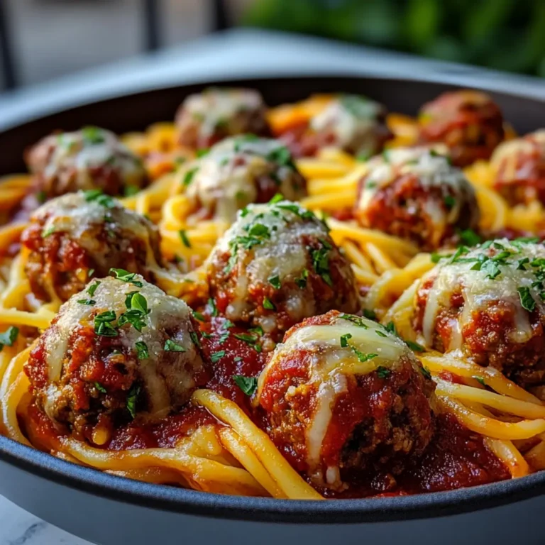 Baked Spaghetti Meatballs
