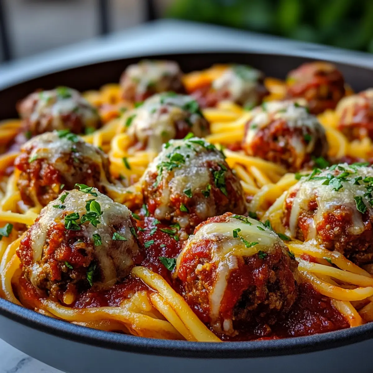 Baked Spaghetti Meatballs