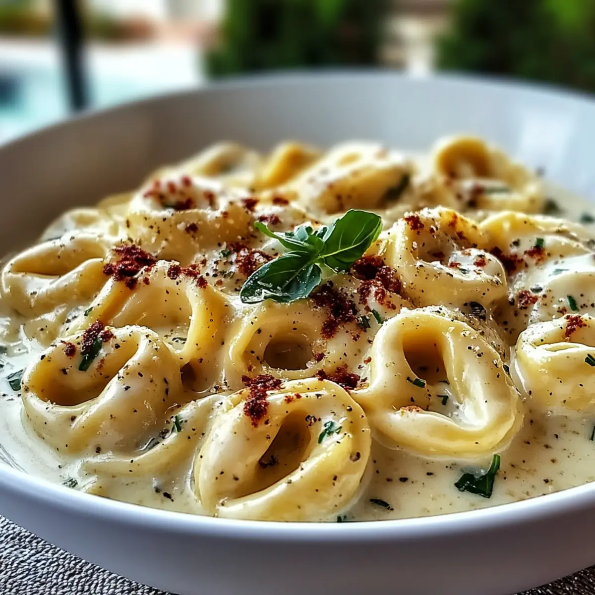 Creamy Crockpot Tortellini Alfredo