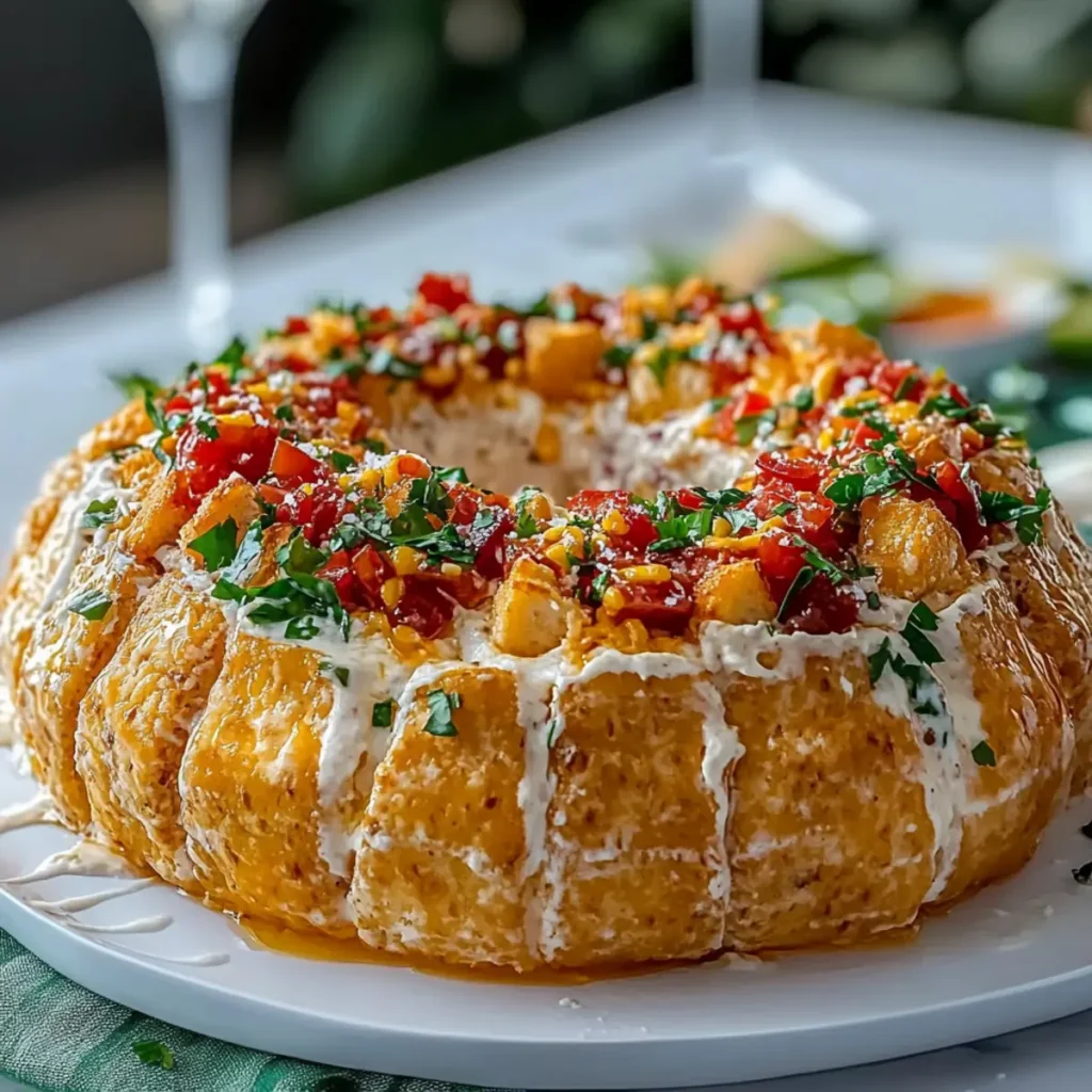 Christmas Taco Cheese Ball Wreath
