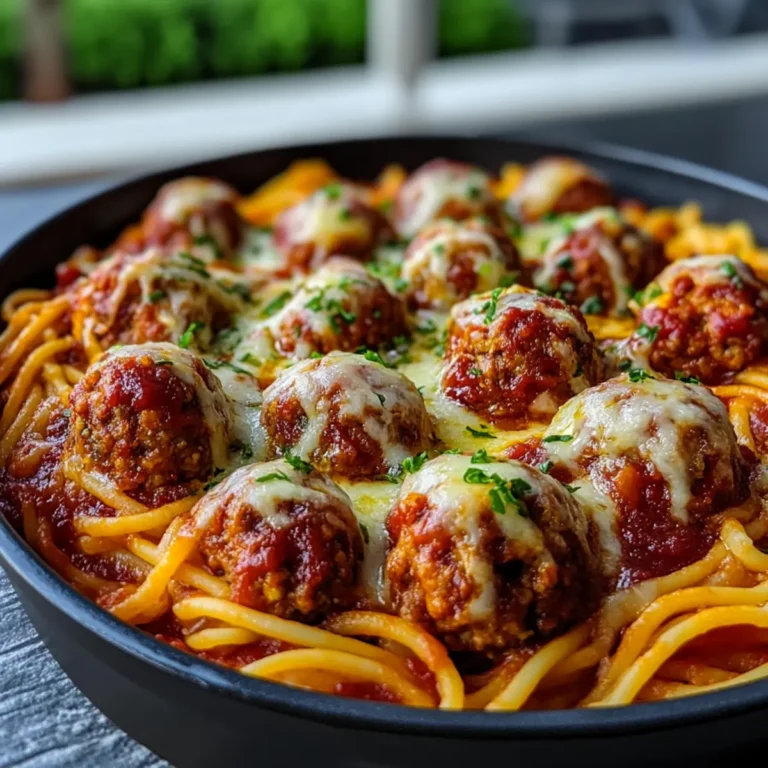 Baked Spaghetti Meatballs