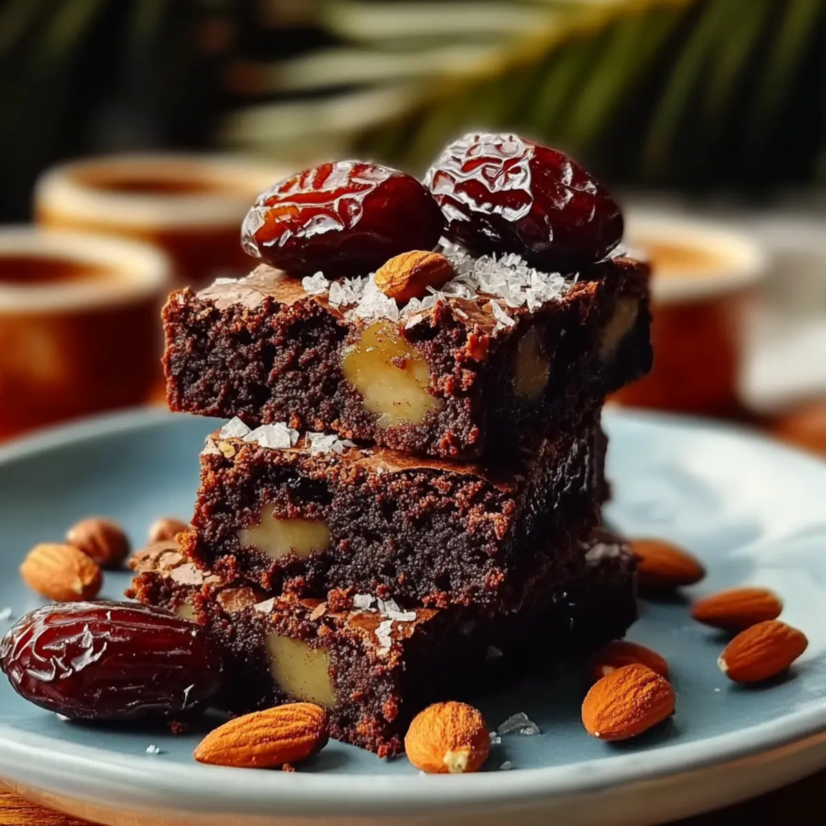 Vegan No-Bake Brownies with Dates & Nuts