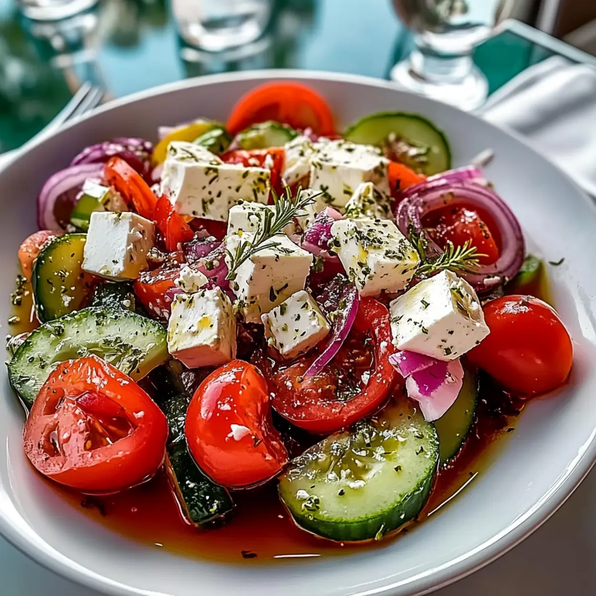 Traditional Greek Horiatiki Salad