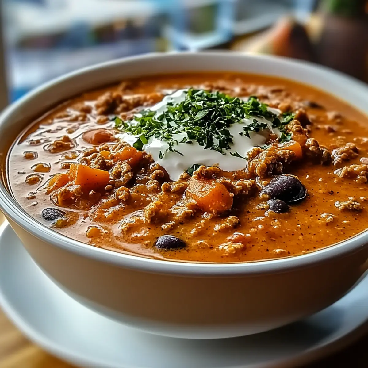 Creamy Turkey Pumpkin Chili