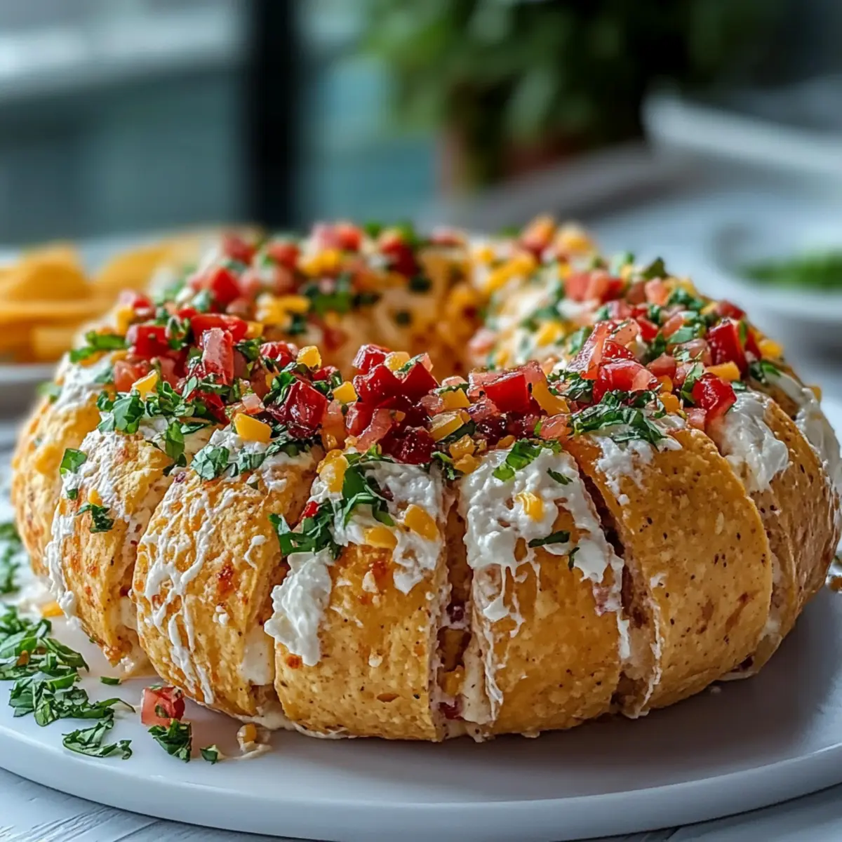 Christmas Taco Cheese Ball Wreath