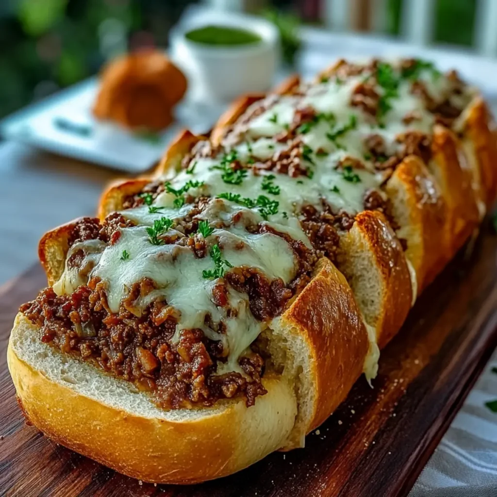 Cheesesteak Stuffed Garlic Bread Loaf