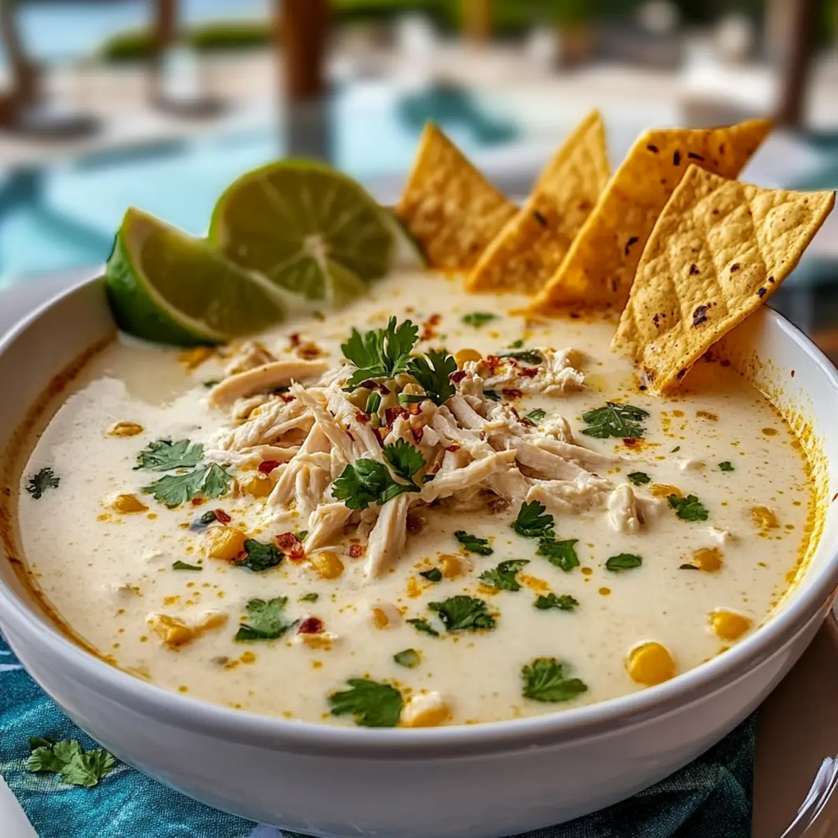 Creamy White Chicken Enchilada Soup