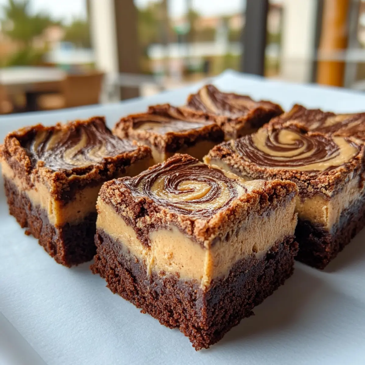 Peanut Butter Swirl Brownies