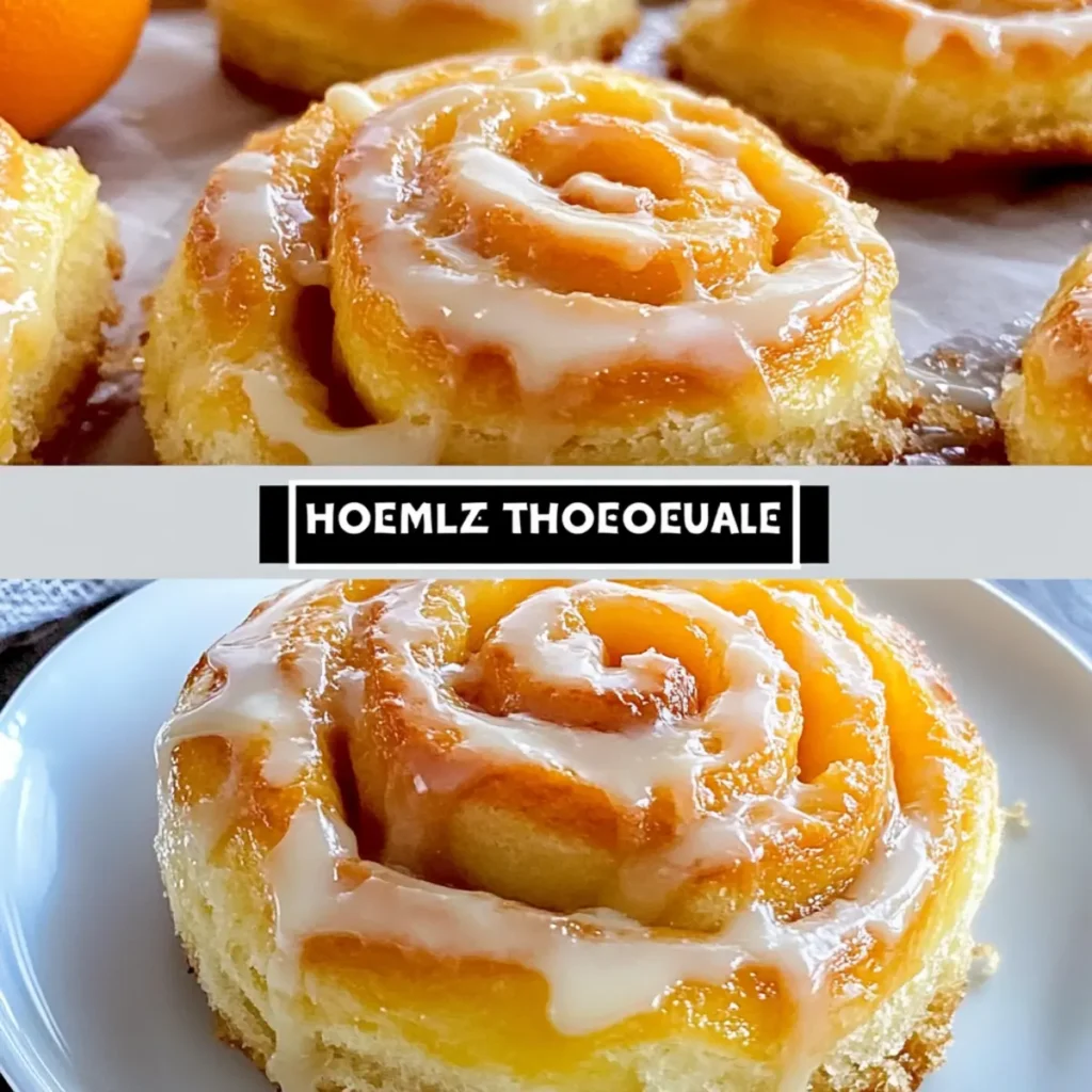 Homemade Glazed Orange Rolls